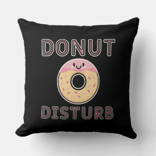 Donut Disturb Throw Pillow