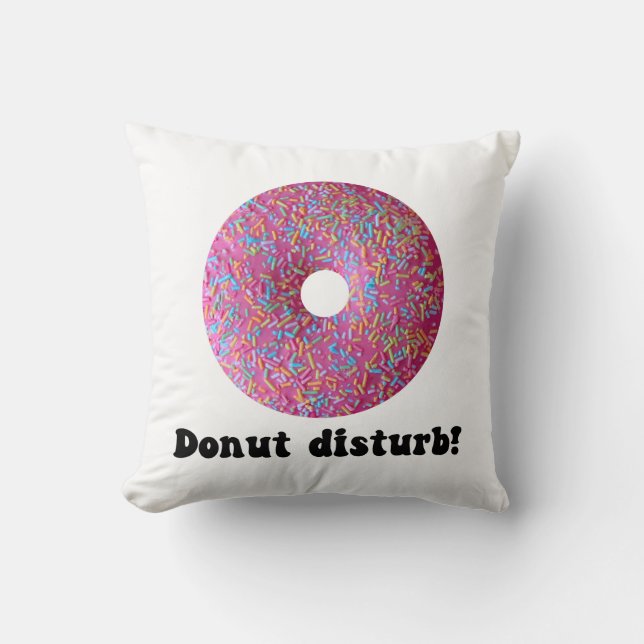 Donut disturb throw pillow (Front)