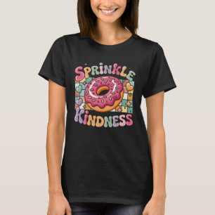 Donut Doughnut Groovy Retro Food Dessert Bakery Go T-Shirt