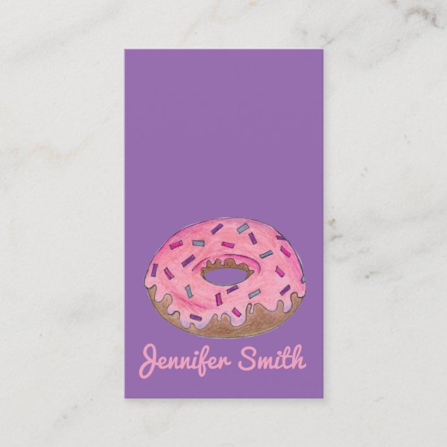 Donut Doughnut Shop Bakery Food Baking Donuts Business Card (Front)
