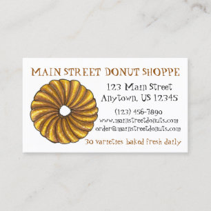 Donut Doughnut Shop Bakery Print Baking Donuts Business Card