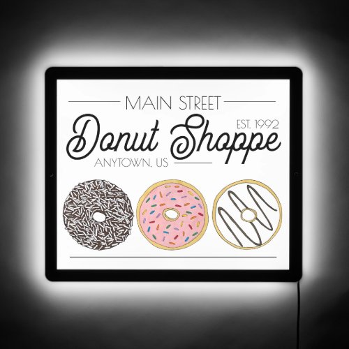 Donut Doughnut Shop Shoppe Bakery Pastry Pastries LED Sign