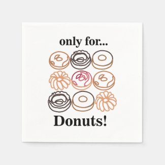 Donut Doughnut Sweet Birthday Party Napkins