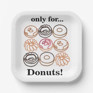 Donut Doughnut Sweet Birthday Party Paper Plates