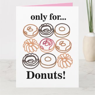 Donut Doughnut Sweet Funny Birthday  Card
