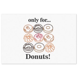 Donut Doughnut Sweet Funny Birthday Tissue Paper