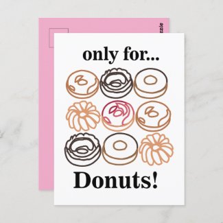 Donut Doughnut Sweet Funny Postcard
