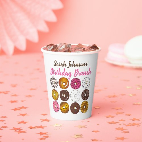 Donut Doughnuts Birthday Party Brunch Bake Sale Paper Cups
