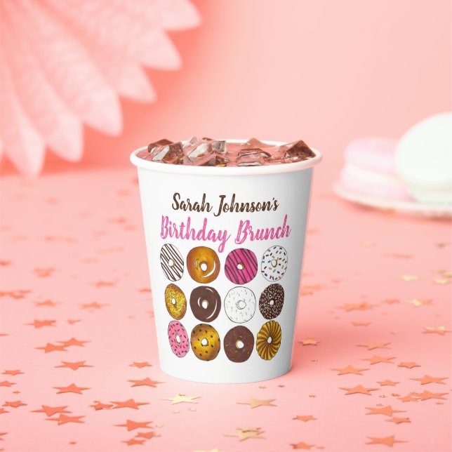 Donut Doughnuts Birthday Party Brunch Bake Sale Paper Cups (Insitu)
