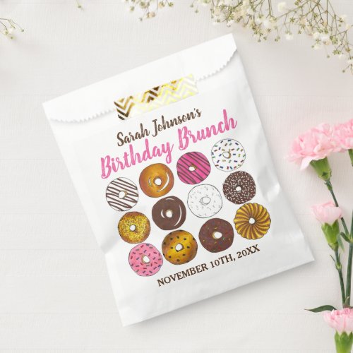 Donut Doughnuts Birthday Party Brunch Favor Bag