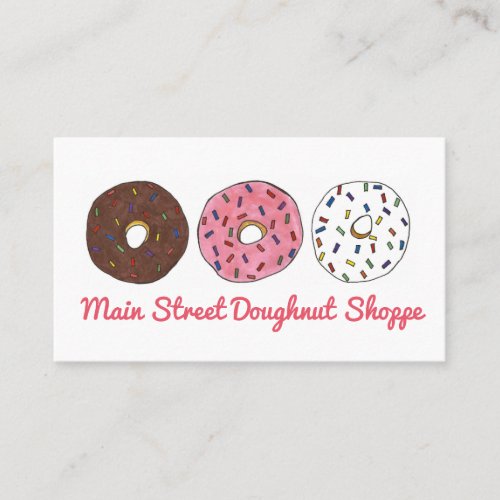 Donut Doughnuts Sprinkles Bakery Baked By Pastry Business Card
