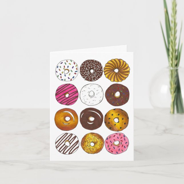 Donut Doughnuts Thanks You're Sweet Thank You Card (Front)