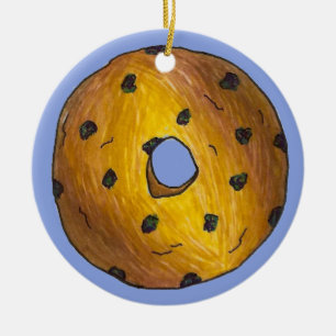 Donut Dozen Blueberry Cake Doughnut Pastry Ceramic Ornament