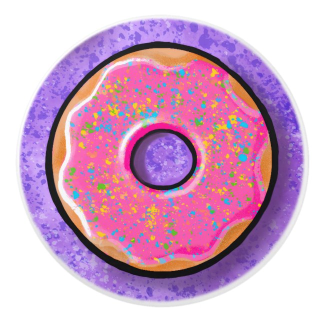 Donut Dreams Ceramic Knob (Front)