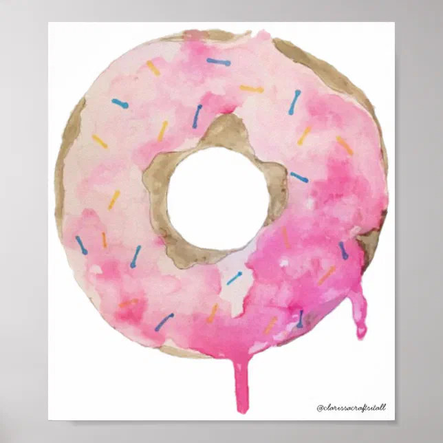 Donut Drip Wall Art | Zazzle