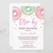 Donut Drive by Baby Shower girl Invitation (Front/Back)