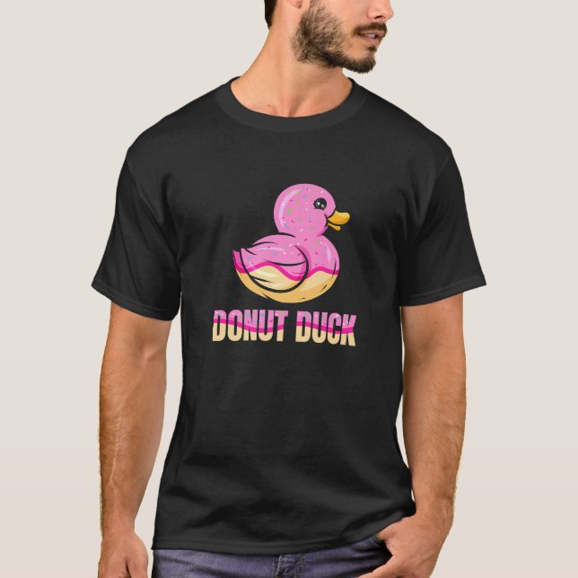 Donut Duck - Funny Rubber Duck T-Shirt (Front)