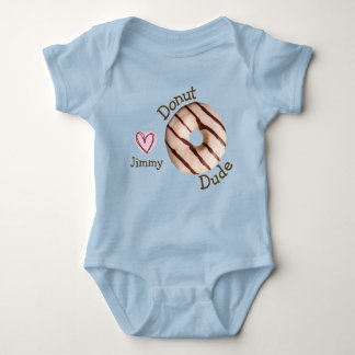 Donut Dude Cute One-Piece Bodysuit for Baby Boys