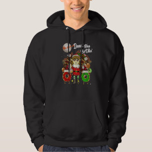 Donut Elf Christmas 80s Xmas Tree Santa Claus Ret Hoodie
