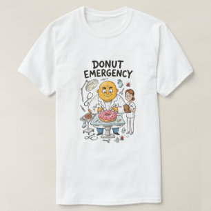 Donut Emergency Funny Cartoon Medical Comedy T-Shirt