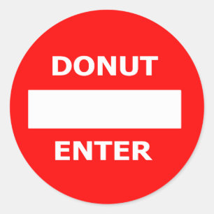 DONUT ENTER-sticker Classic Round Sticker