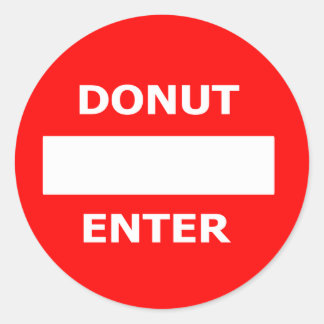 DONUT ENTER-sticker Classic Round Sticker