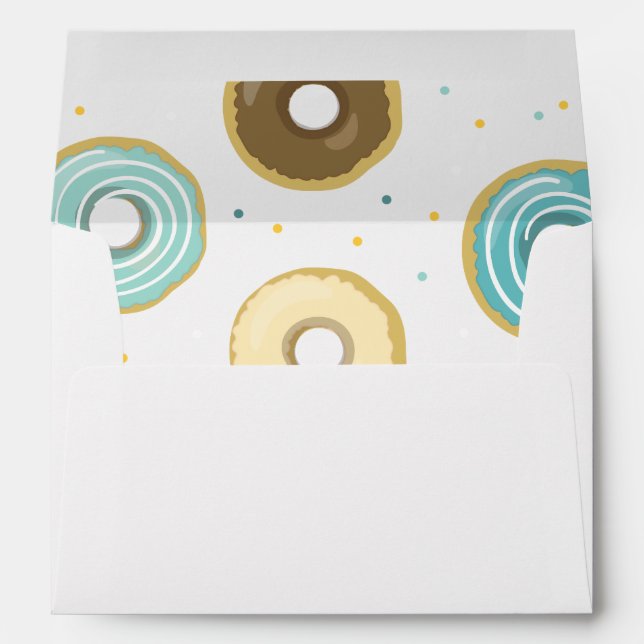 Donut Envelope Doughnut Sweet Blue Boy (Back (Bottom))