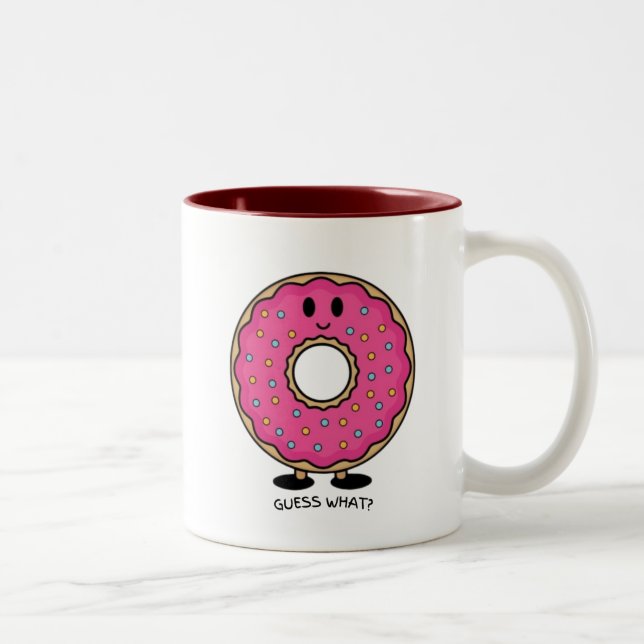 Donut Even Talk to Me Until Coffee! 🍩☕😂  Two-Tone Coffee Mug (Right)