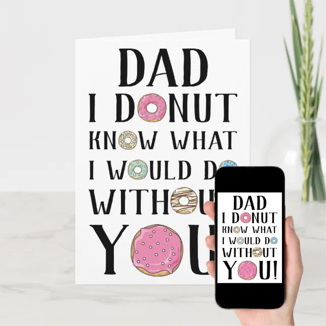 Donut Fathers Day Card Zazzle