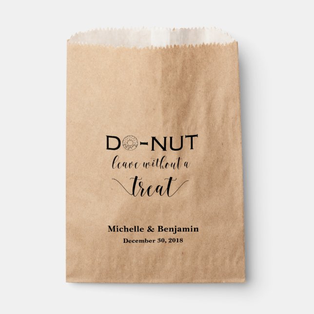 Donut Favor Treat Bag (Front)