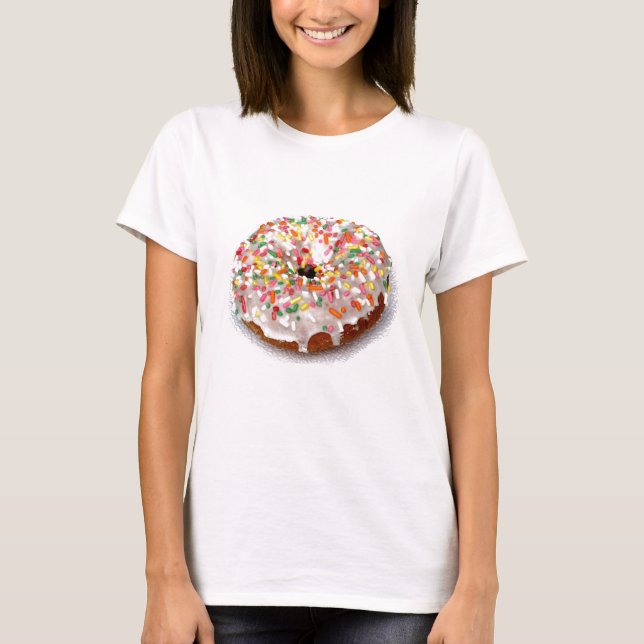 Donut festive on white T-Shirt (Front)