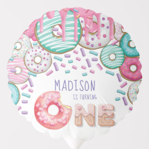 Donut First Birthday Personalized Photo Balloon