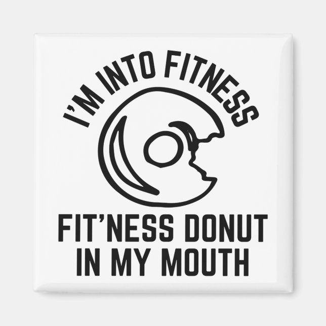 Donut Fitness Funny Magnet (Front)
