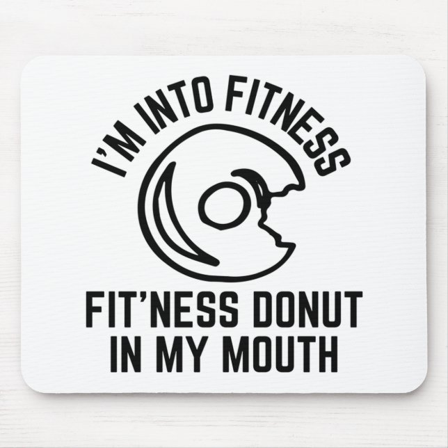 Donut Fitness Funny Mouse Pad (Front)