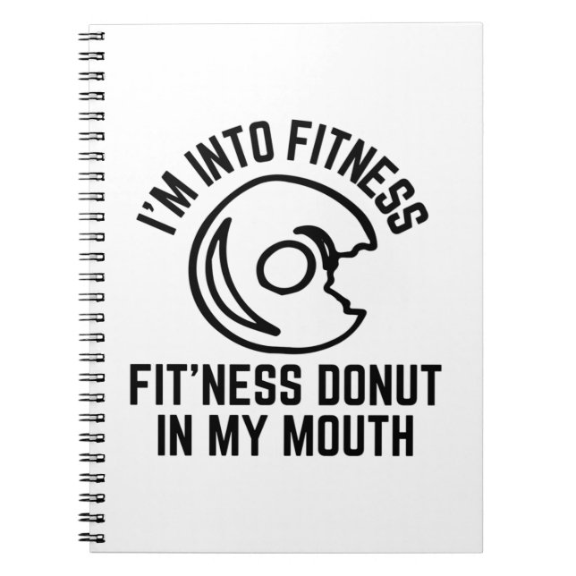 Donut Fitness Funny Notebook (Front)