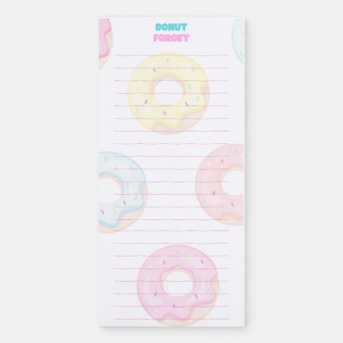 Donut Forget Magnetic Notepad