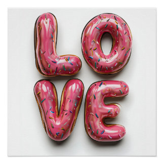 Donut Forget to Love - Valentine's Day Kitchen Art Poster