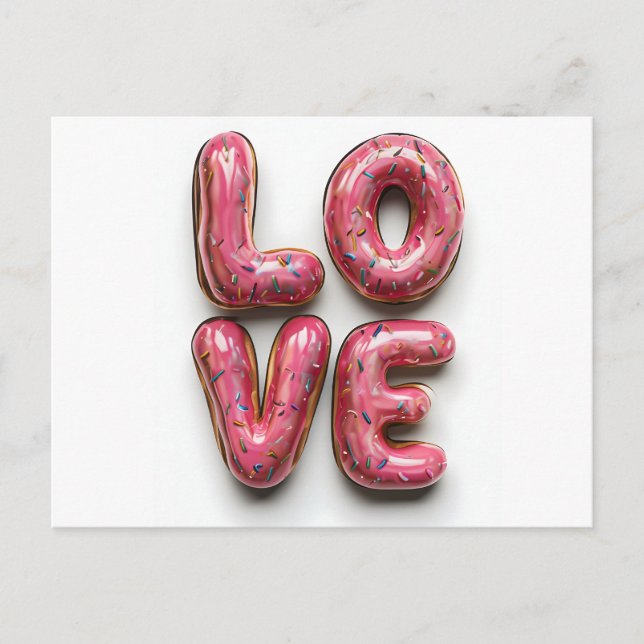 Donut Forget to Love - Valentine's Day Postcard (Front)
