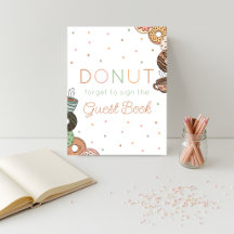 Donut Forget to Sign the Guestbook Printable Sign