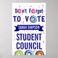 Donut forget to Vote campaign poster