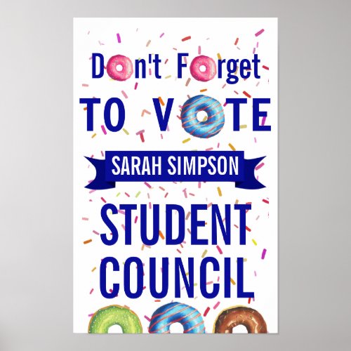 Donut forget to Vote campaign poster