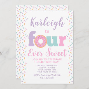 Donut FourEver Sweet Invitation