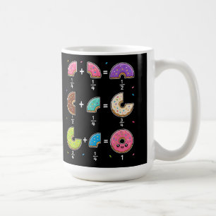 Donut Fractions Learning Math Humor Coffee Mug