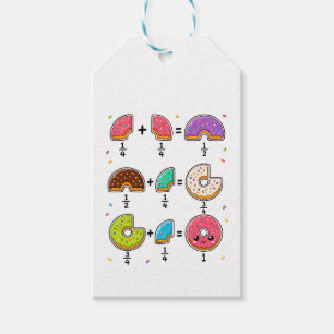 Donut Fractions Learning Math Humor Gift Tags