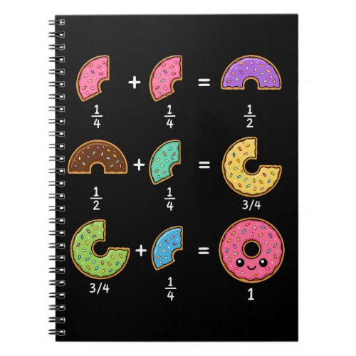 Donut Fractions Learning Math Humor Notebook