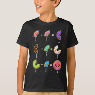 Donut Fractions Learning Math Humor T-Shirt