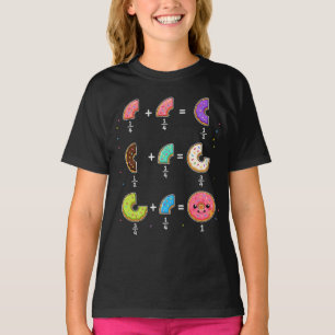 Donut Fractions Learning Math Humor T-Shirt
