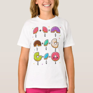 Donut Fractions Learning Math Humor T-Shirt