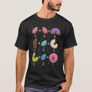 Donut Fractions Learning Math Humor T-Shirt