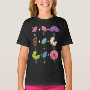 Donut Fractions Learning Math Humor T-Shirt